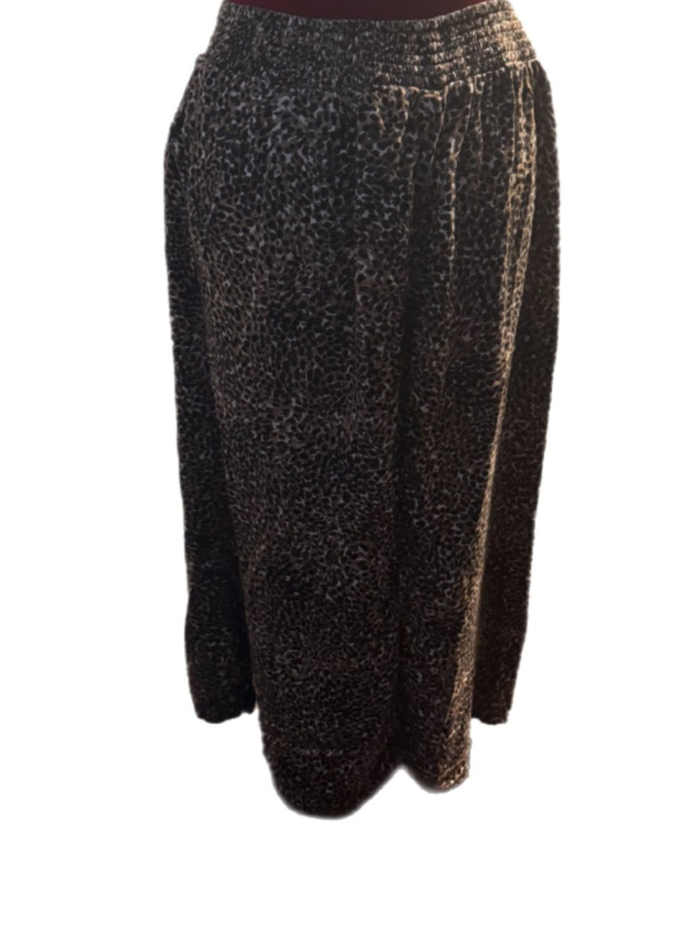 Old Navy Black Leopard Print Maxi Skirt